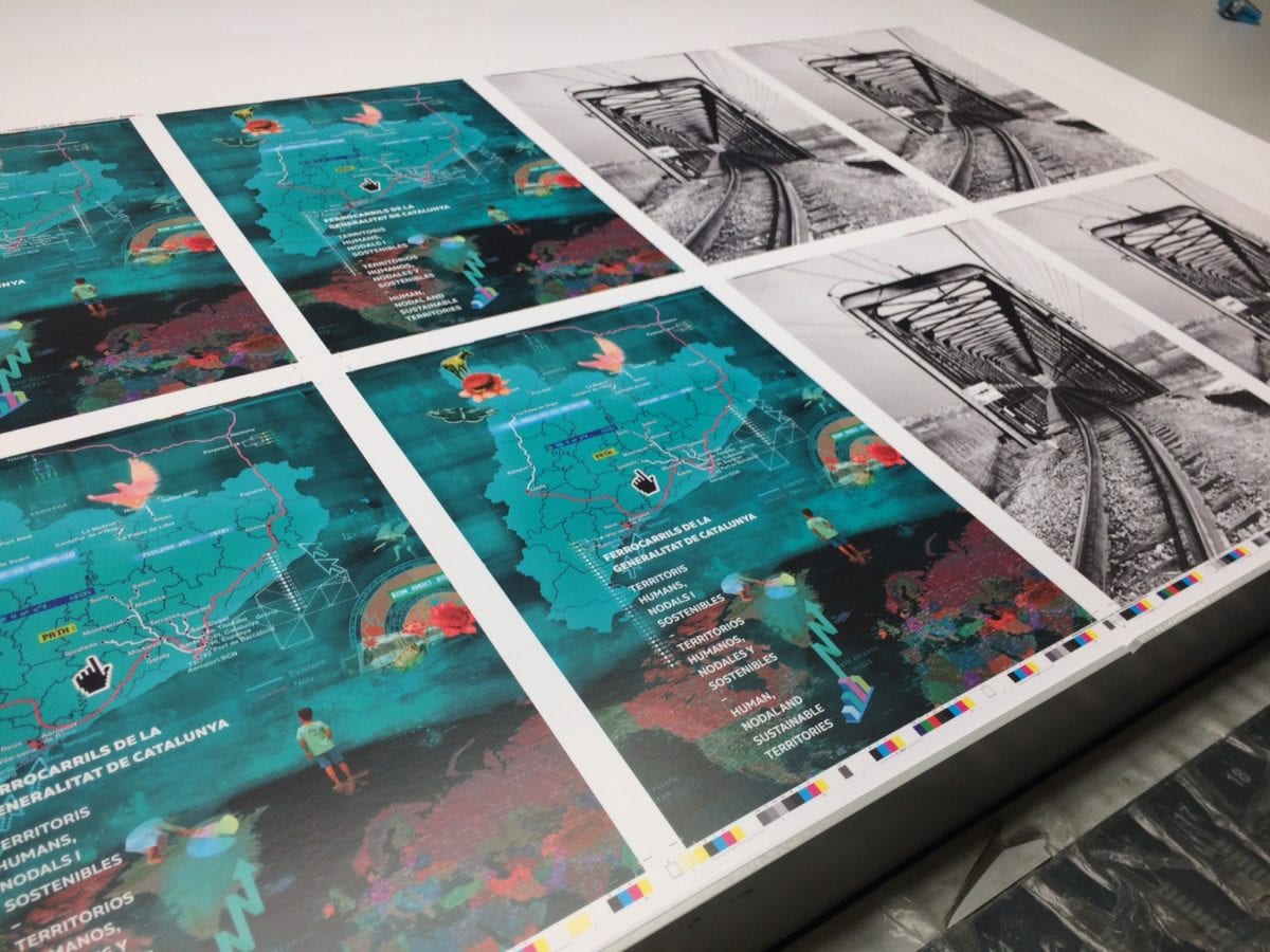 Printing the book to commemorate 40 years of Ferrocarrils Catalans (Catalan Railway)